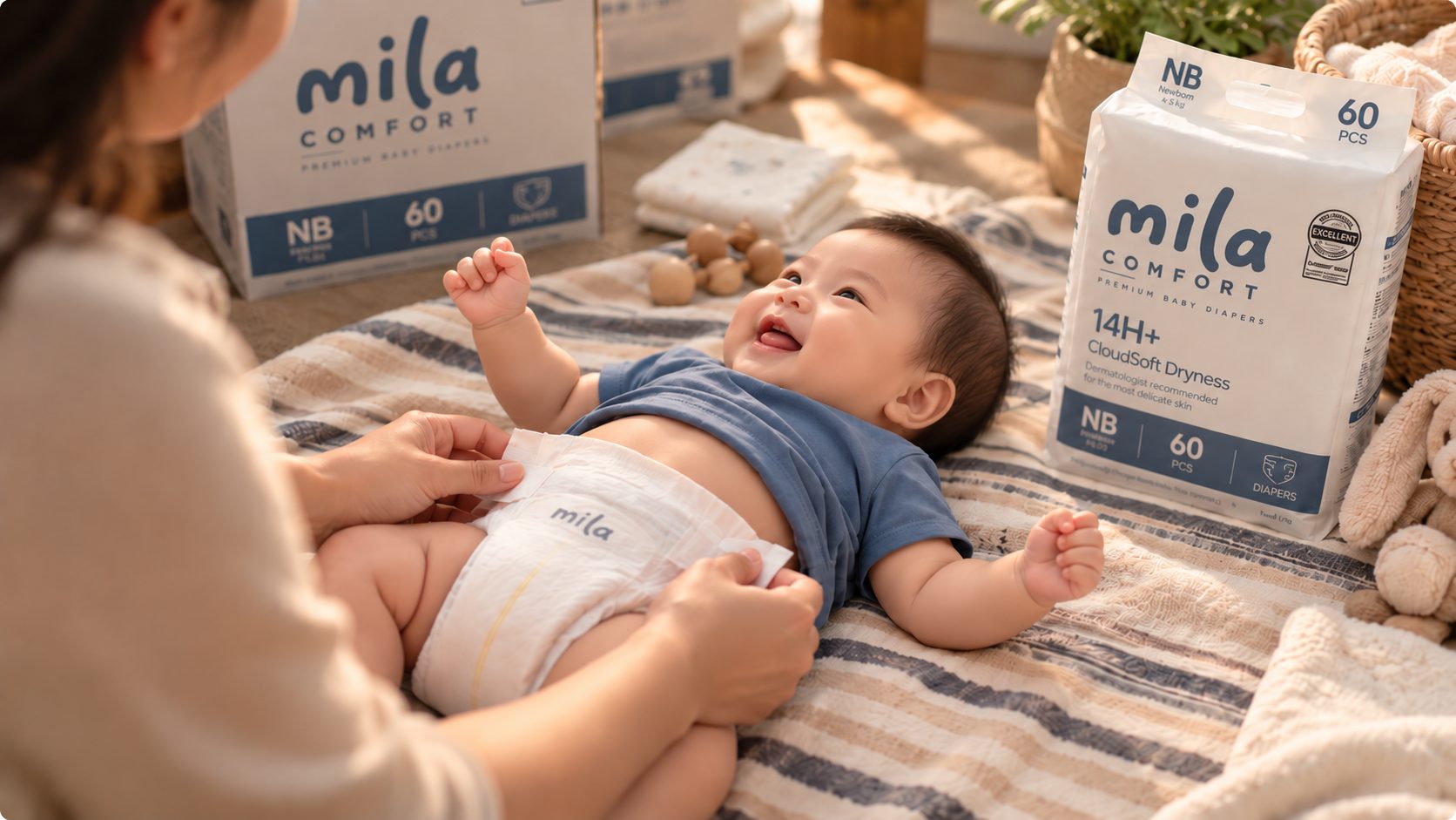 Mẹ và bé – hình ảnh TVC Mila